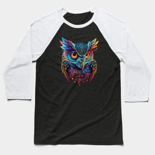 Synthwave Owl Baseball T-Shirt